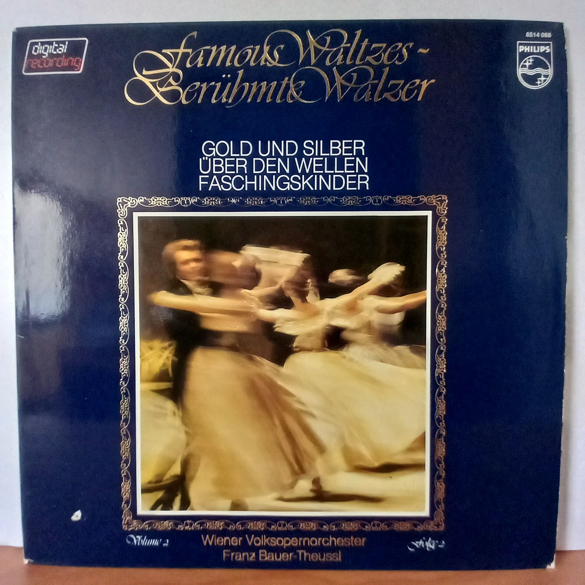 FAMOUS WALTZES - BERÜHMTE WALZER, VOLUME 2 / WIENER VOLKSOPERNORCHESTER, FRANZ BAUER-THEUSSL (1981) - LP 2.EL PLAK