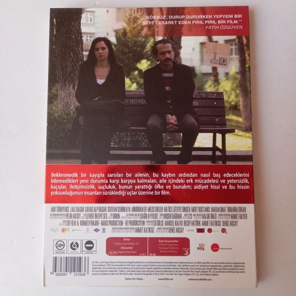 KÖKSÜZ / NOBODY'S HOME - DENİZ AKÇAY, AHU TÜRKPENÇE, LALE BAŞAR / BAŞKA SİNEMA SEÇKİSİ - DVD DIGIPAK 2.EL