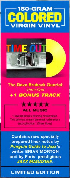 DAVE BRUBECK - TIME OUT (1959)  - LP 2020 EDITION RENKLİ SIFIR PLAK