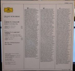 SCHUBERT: SYMPHONIES NOS.3&4, BERLINER PHILHARMONIKER, KARL BÖHM - 2.EL PLAK