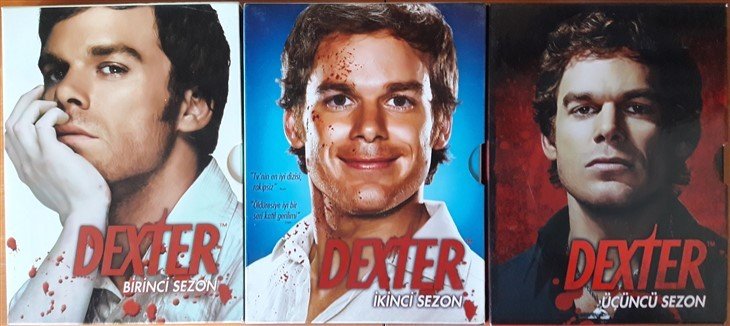 DEXTER - 1.2.3 SEZON TOPLU SET - DVD 2.EL