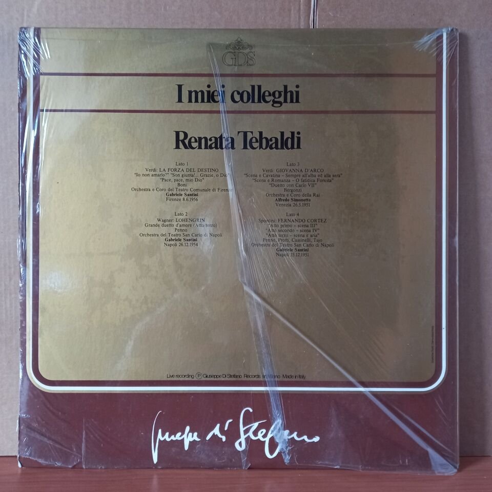 GIUSEPPE DI STEFANO PRESENTA: I MIEI COLLEGHI / RENATA TEBALDI - 2LP DÖNEM BASKISI SIFIR PLAK
