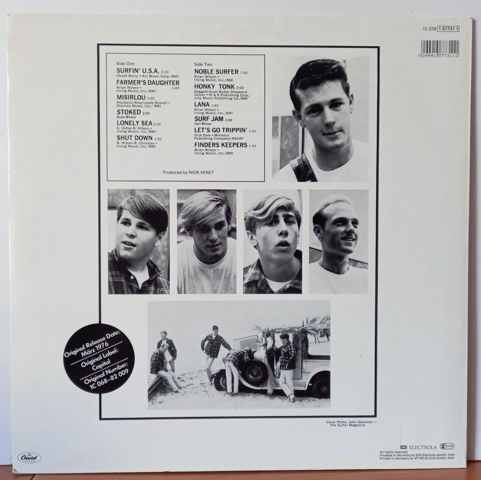 THE BEACH BOYS – SURFIN' USA (1963) - LP 2.EL PLAK