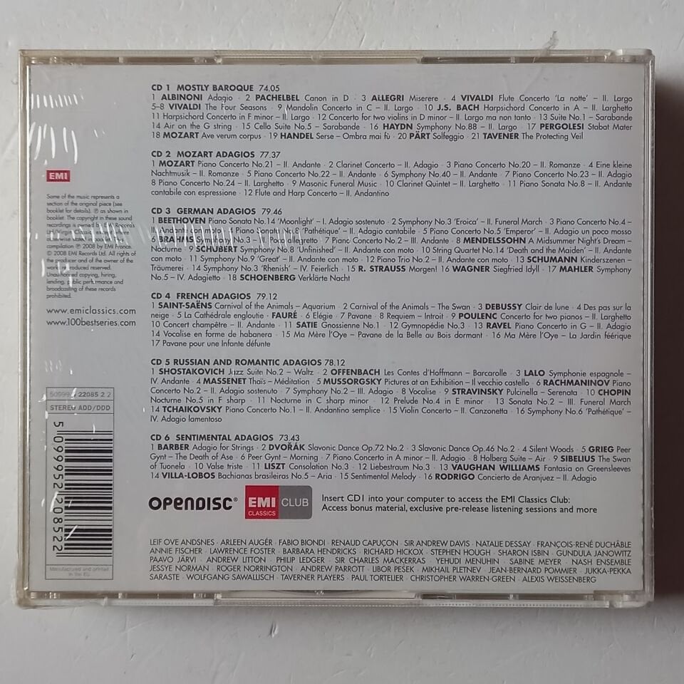 BEST ADAGIOS 100 (2008) - 6CD AMBALAJINDA SIFIR