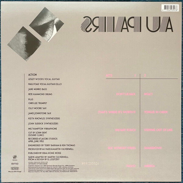 AU PAIRS - SENSE AND SENSUALITY (1982) - LP 180GR 2025 MAGENTA COLOURED EDITION POST PUNK , NEW WAVE SIFIR PLAK