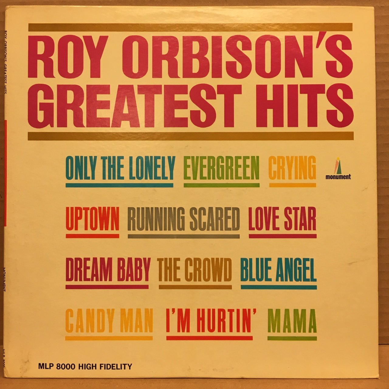 ROY ORBISON - GREATEST HITS - PLAK 2.EL