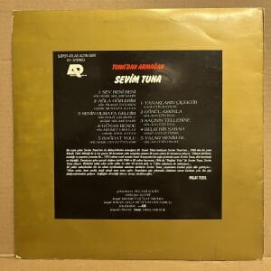 SEVİM TUNA - TUNA'DAN ARMAĞAN (1980) - LP 2.EL PLAK
