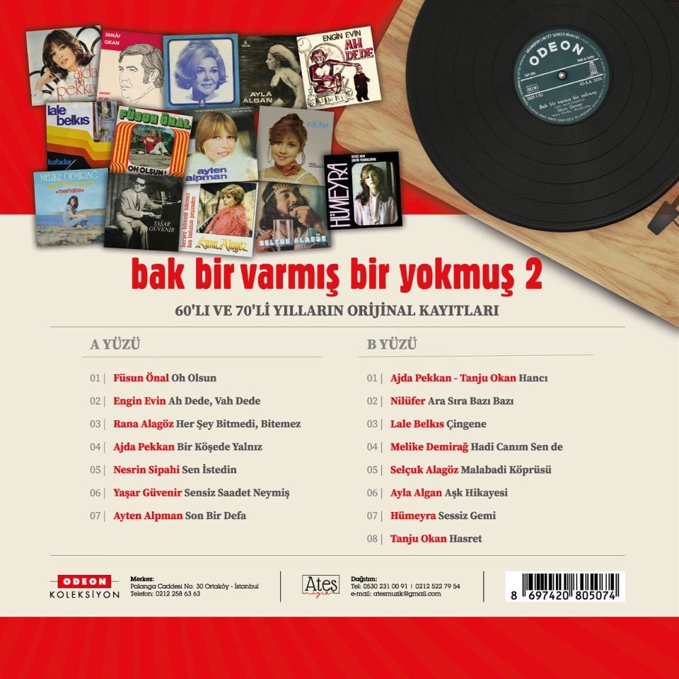 BAK BİR VARMIŞ BİR YOKMUŞ 2 - FÜSUN ÖNAL, ENGİN EVİN, RANA ALAGÖZ, AYTEN ALPMAN, NİLÜFER,..- LP 60'LAR 70'LER TÜRKÇE POP SIFIR PLAK