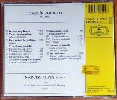 RODRIGO: TREZ PIEZAS ESPANOLAS, SONATA GIOCOSA / NARCISO YEPES (1987) - CD DEUTSCHE GRAMMOPHON 2.EL