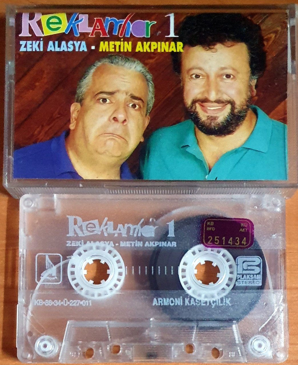 ZEKİ ALASYA / METİN AKPINAR - REKLAMLAR 1 - KASET 2.EL