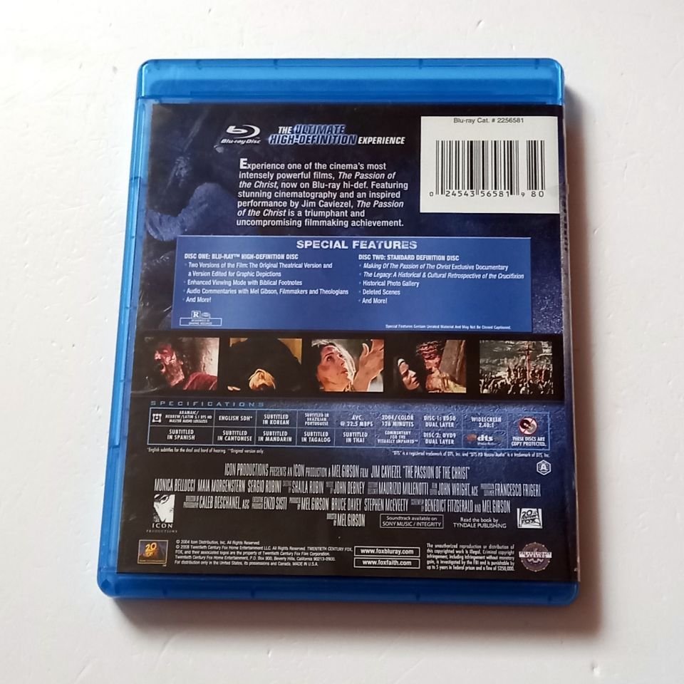 THE PASSION OF THE CHRIST - JIM CAVIEZEL, MONICA BELLUCCI - YÖN.: MEL GIBSON - 2 DİSK BLU-RAY DEFINITIVE EDITION A/REGION FREE 2.EL TR ALTYAZI YOKTUR