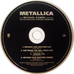 METALLICA - NOTHING ELSE MATTERS with MICHAEL CAMEN & SAN FRANSISCO SYMP. ORCH. - CD SINGLE PROMO TEK ŞARKI 1999 2.EL