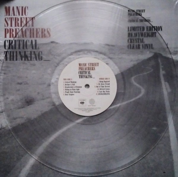 MANIC STREET PREACHERS - CRITICAL THINKING (2025) - LP CRYSTAL CLEAR COLOURED EDITION SIFIR PLAK