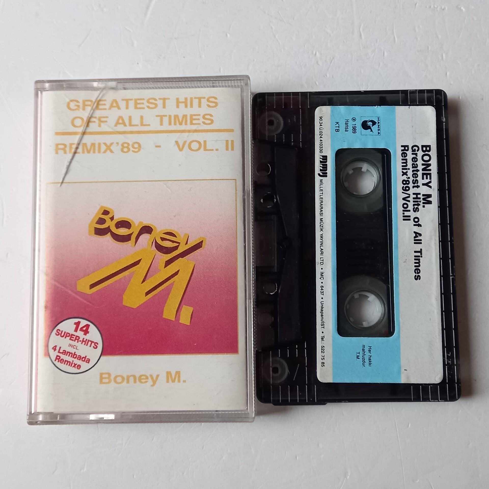 BONEY M - GREATEST HITS OF ALL TIMES / REMIX'89 VOL 2 (1969) - KASET 2.EL