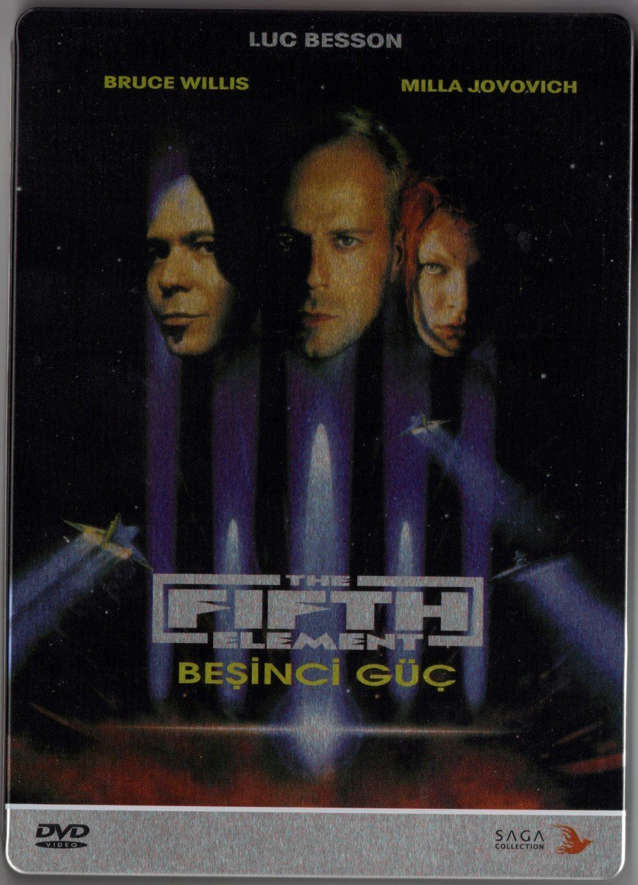 BEŞİNCİ GÜÇ - THE FIFTH ELEMENT - BRUCE WILLIS - MILLA JOVOVICH - LUC BESSON - METAL KUTU 2DVD 2.EL