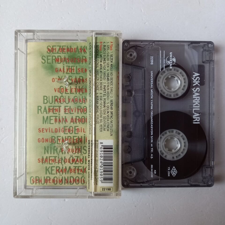 AŞK ŞARKILARI / SEZEN AKSU, SERDAR ORTAÇ, YAŞAR, ÇELİK (2000) - KASET 2.EL