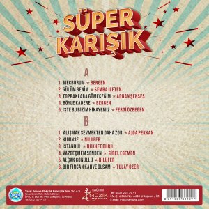 SÜPER KARIŞIK - BERGEN FERDİ ÖZBEĞEN AJDA PEKKAN NİLÜFER TÜLAY NÜKHET DURU - LP COMPILATION SIFIR PLAK