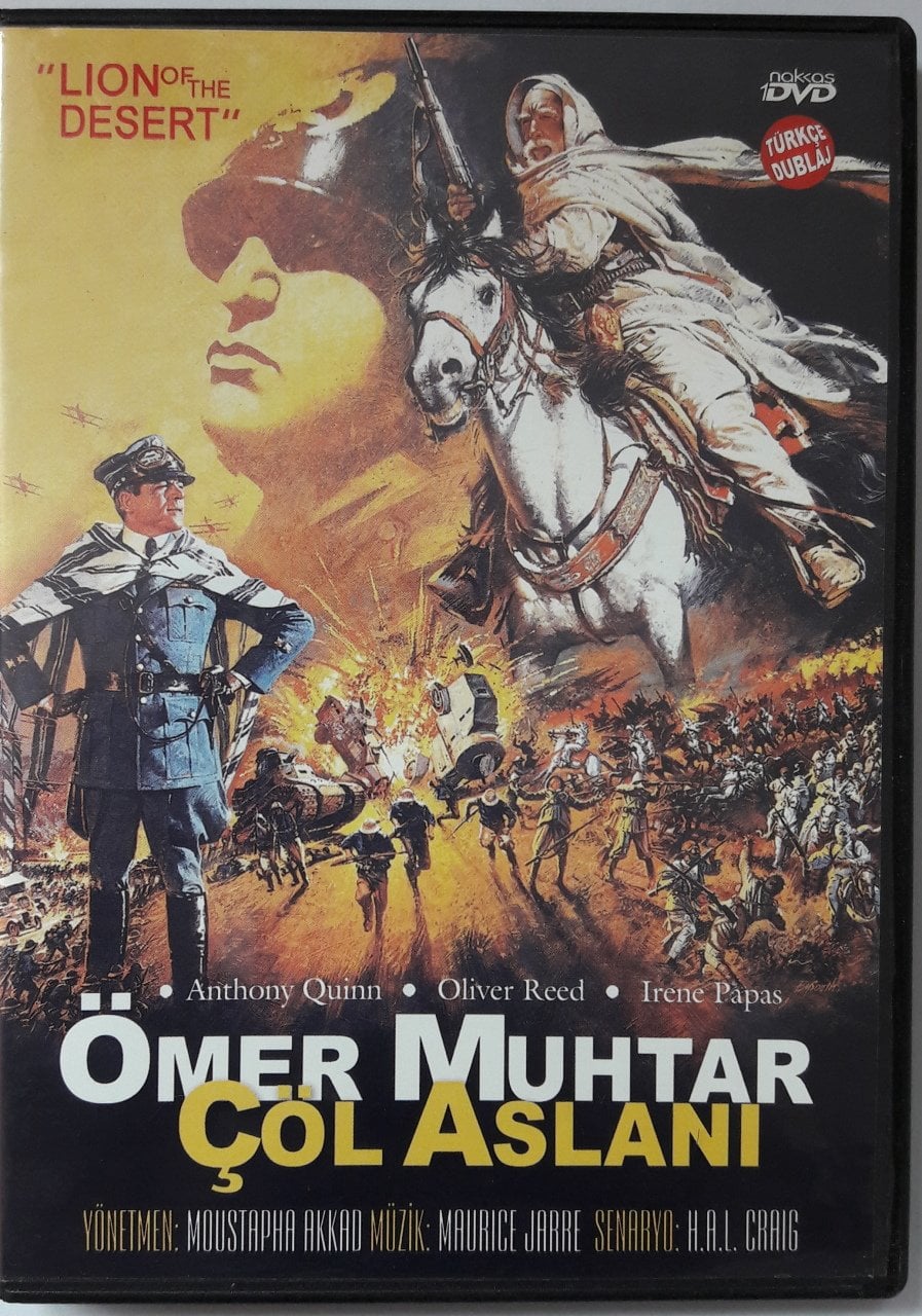 ÖMER MUHTAR ÇÖL ASLANI - LION OF THE DESERT - ANTHONY QUINN - OLIVER REED - IRENE PAPAS - DVD 2.EL
