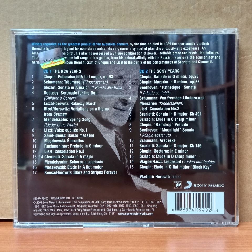 VLADIMIR HOROWITZ – THE ESSENTIAL (2009) - 2CD 2.EL
