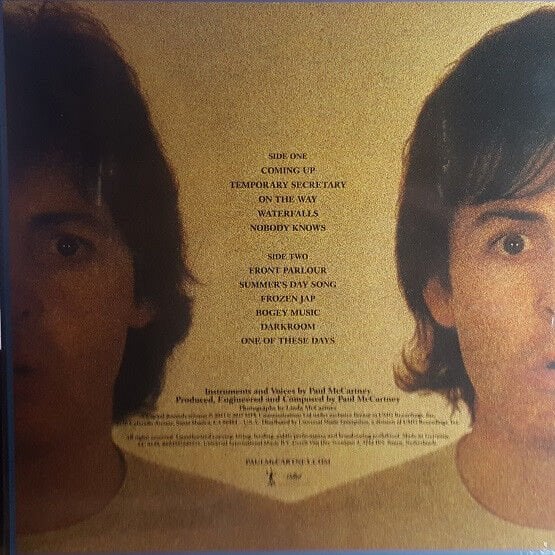 PAUL MCCARTNEY - MCCARTNEY II (1980) - LP 180GR 2017 EDITION SIFIR PLAK