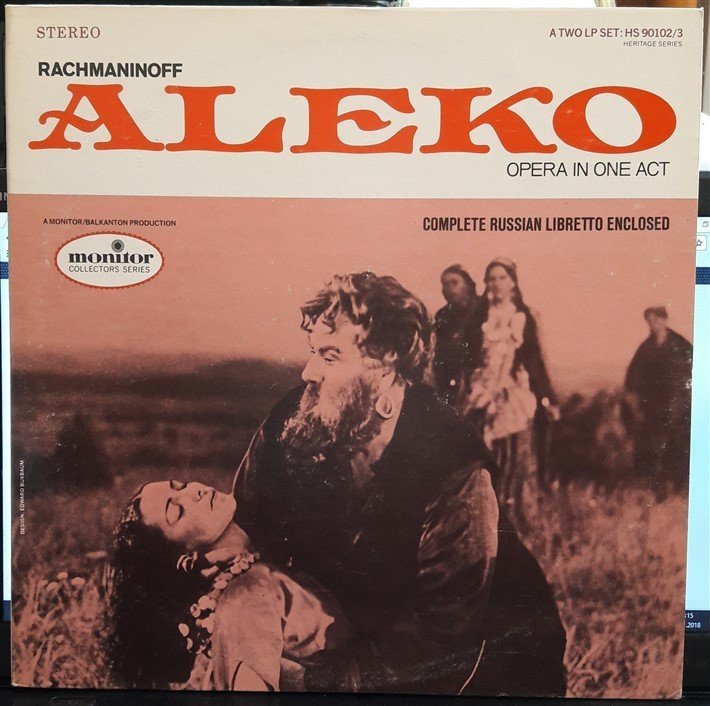 RACHMANINOV: ALEKO COMPLETE OPERA, SOLOISTS AND CHORUS OF THE SOFIA BULGARIA TVR ENSEMBLE, ROUSLAN RAYCHEV - 2.EL 2PLAK