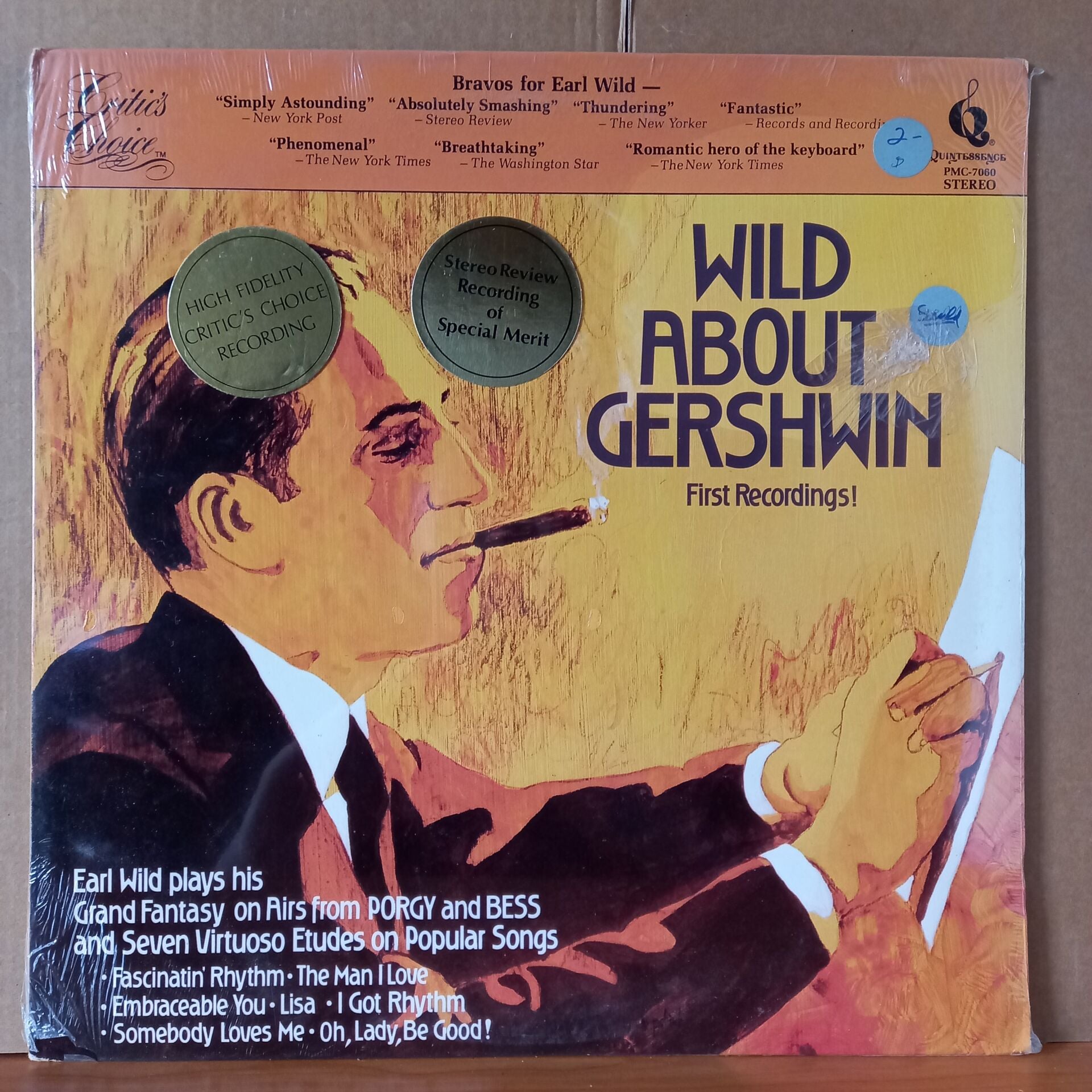 WILD ABOUT GERSHWIN [FIRST RECORDINGS!] / EARL WILD PLAYS HIS GRAND FANTASY AIRS FROM PORGY AND BEES AND SEVEN VIRTUOSO ETUDES ON POPULAR SONGS (1978) - LP DÖNEM BASKISI SIFIR PLAK