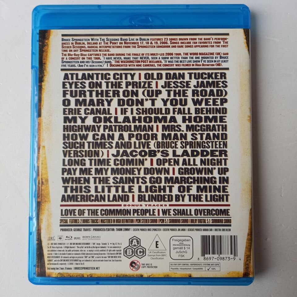 BRUCE SPRINGSTEEN WITH THE SESSIONS BAND- LIVE IN DUBLIN -  BLU-RAY 2.EL