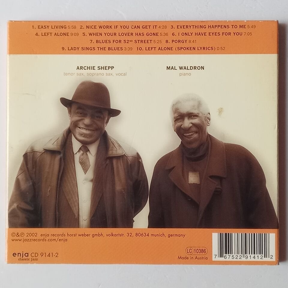 ARCHIE SHEPP & MAL WALDRON – LEFT ALONE REVISITED (2002) - CD DIGIPAK 2.EL