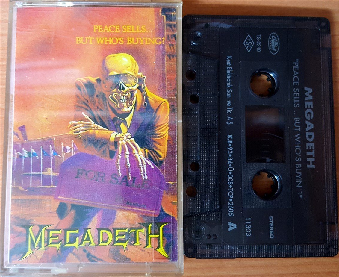 MEGADETH - PEACE SELLS...BUT WHO'S BUYING? (1993) KENT CASSETTE MADE IN TURKEY ''USED''