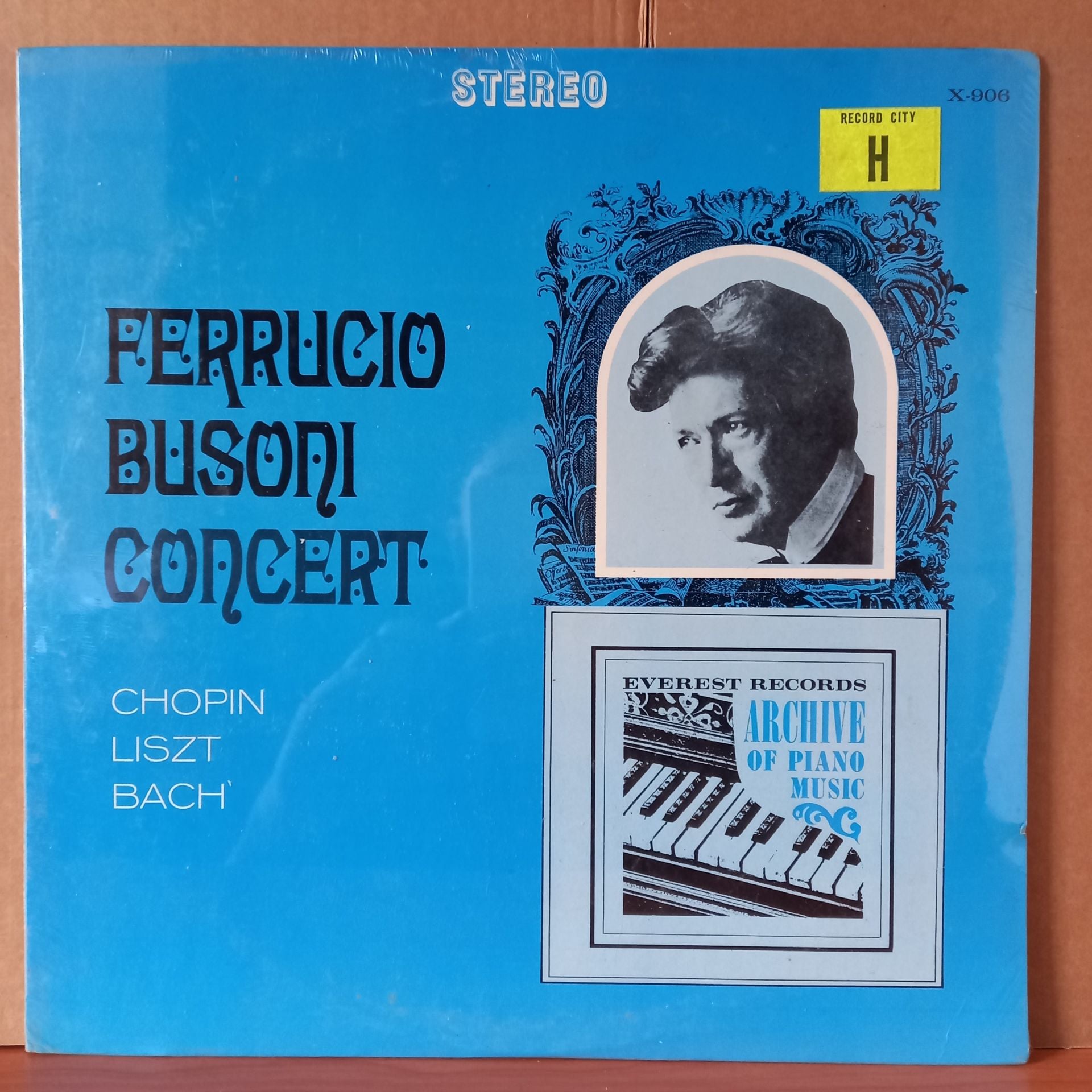 FERRUCCIO BUSONI CONCERT / CHOPIN, LISZT, BACH (1966) - LP DÖNEM BASKISI SIFIR PLAK
