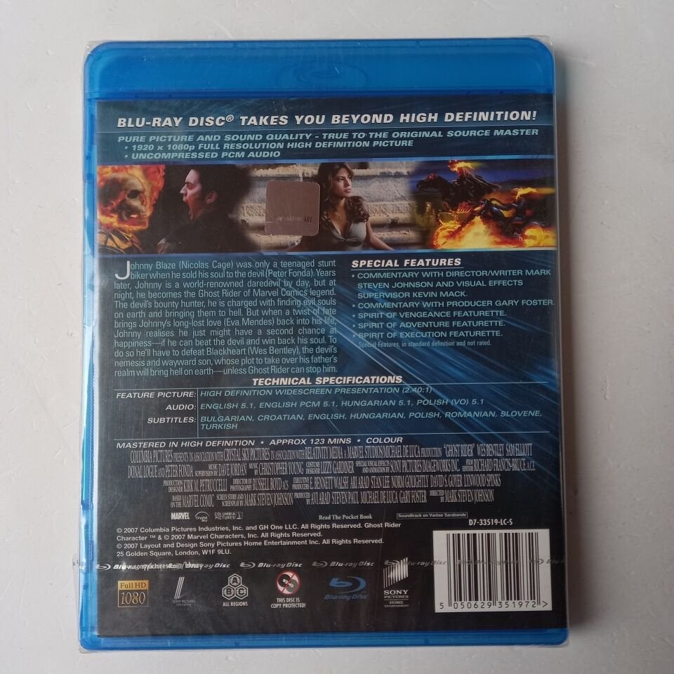 GHOST RIDER - NICOLAS CAGE - EVA MENDES -  BLU-RAY AMBALAJINDA SIFIR