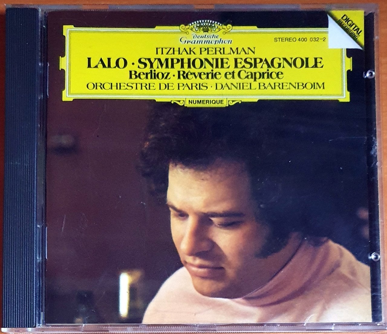 LALO: SYMPHONIE ESPAGNOLE / BERLIOZ: REVERIE ET CAPRICE / ITZHAK PERLMAN, ORCHESTRE DE PARIS, DANIEL BARENBOIM (1981) - CD DEUTSCHE GRAMMOPHON 2.EL