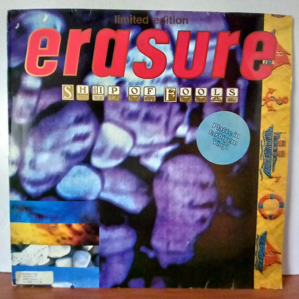 ERASURE – SHIP OF FOOLS (1988) - LP LIMITED EDITION MARBLED RED/BLUE/WHITE MAXI SINGLE 2.EL PLAK