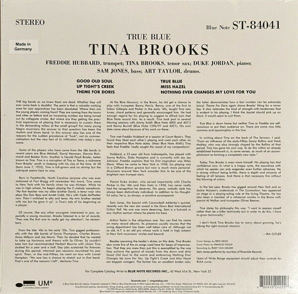 TINA BROOKS - TRUE BLUE (1960) - LP 180GR 2023 EDITION SIFIR PLAK
