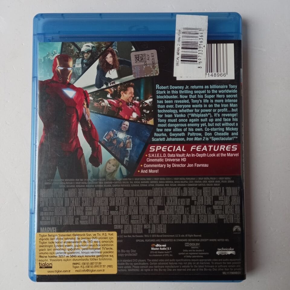 IRON MAN 2 - ROBERT DOWNEY JR -  BLU-RAY 2.EL