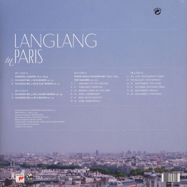 LANG LANG - IN PARIS CHOPIN TCHAIKOVSKY - 2LP SIFIR PLAK