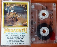 MEGADETH - SO FAR SO GOOD...SO WHAT? (1988) KENT TRANSPARENT CASSETTE MADE IN TURKEY ''USED''