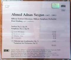AHMED ADNAN SAYGUN / EROL ERDİNÇ / BİLKENT SENFONİ ORKESTRASI - SENFONİ NO.3, OP.39 / ORKESTRA İÇİN ÇEŞİTLEMELER, OP.72 (2010) CD 2.EL