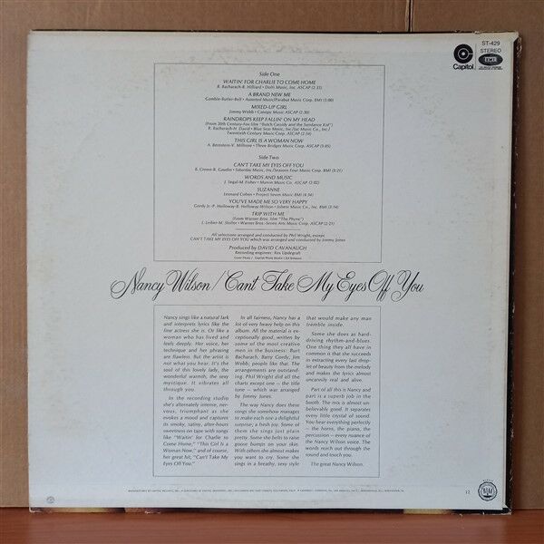 NANCY WILSON – CAN'T TAKE MY EYES OFF YOU (1970) - LP 2. EL PLAK