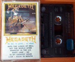 MEGADETH - SO FAR SO GOOD...SO WHAT? (1988) KENT MAVİ BANDROL CASSETTE MADE IN TURKEY ''USED''