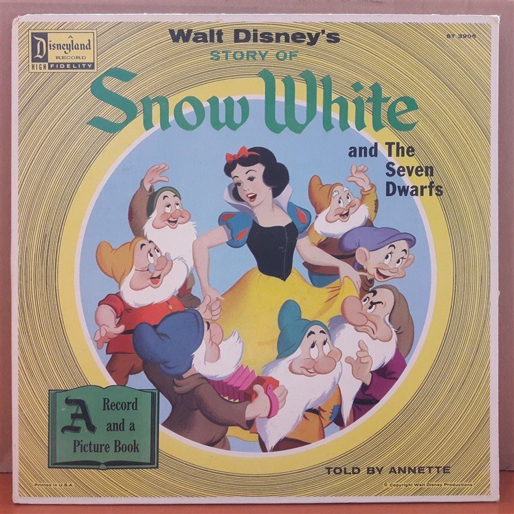 SNOW WHITE AND THE SEVEN DWARFS - WALT DISNEY - LP PLAK 2.EL