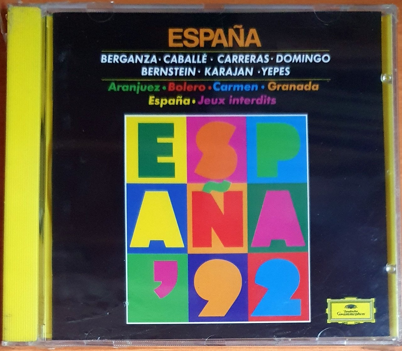 ESPANA 1992 / BERGANZA, CABALLE, CARRERAS, DOMINGO, BERNSTEIN, KARAJAN, YEPES - CD DEUTSCHE GRAMMOPHON SIFIR