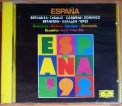 ESPANA 1992 / BERGANZA, CABALLE, CARRERAS, DOMINGO, BERNSTEIN, KARAJAN, YEPES - CD DEUTSCHE GRAMMOPHON SIFIR