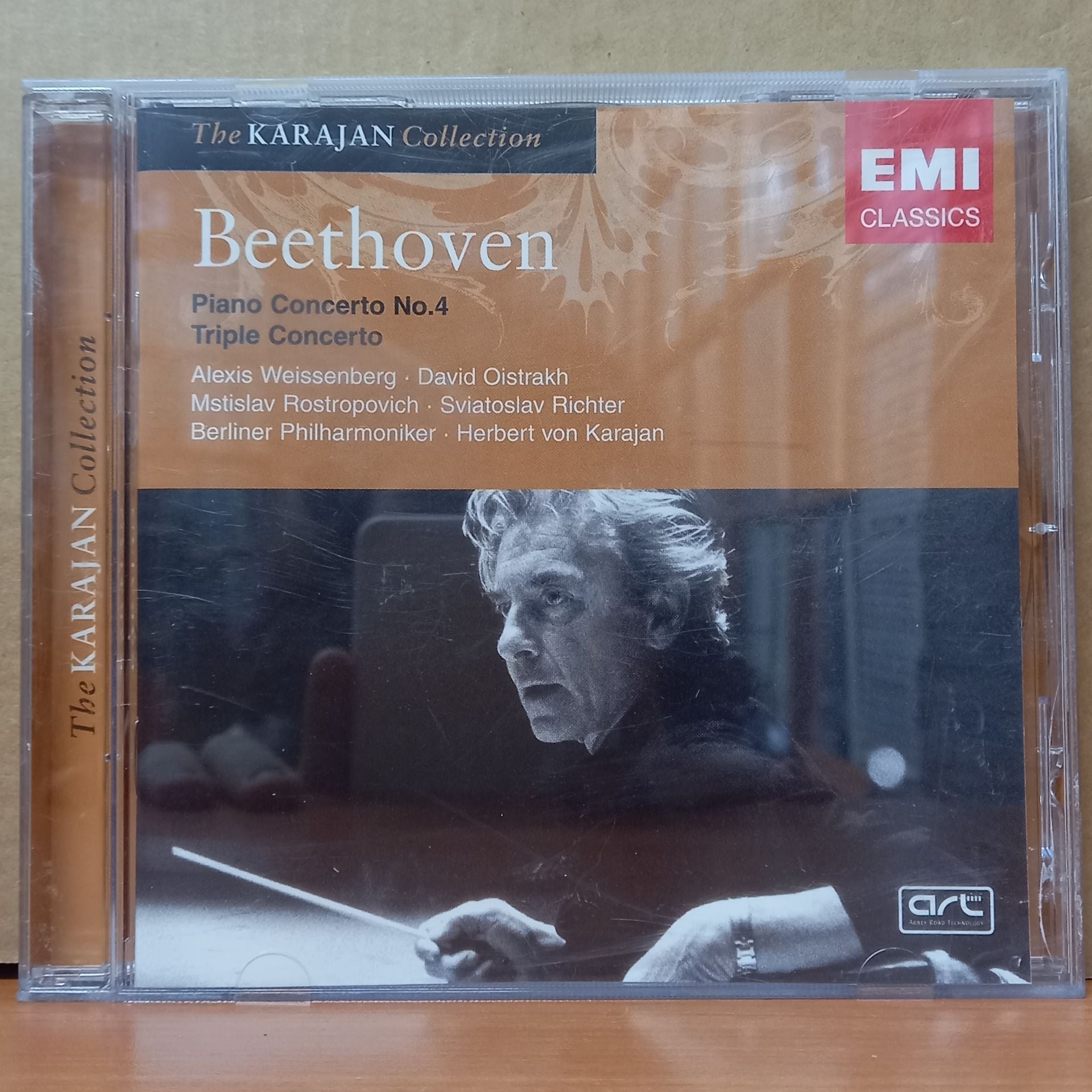 BEETHOVEN - PIANO CONCERTO NO.4 / TRIPLE CONCERTO / ALEXIS WEISSENBERG, DAVID OISTRAKH, MSTISLAV ROSTROPOVICH, SVIATOSLAV RICHTER, BERLINER PHILHARMONIKER, HERBERT VON KARAJAN (2005) - CD 2.EL