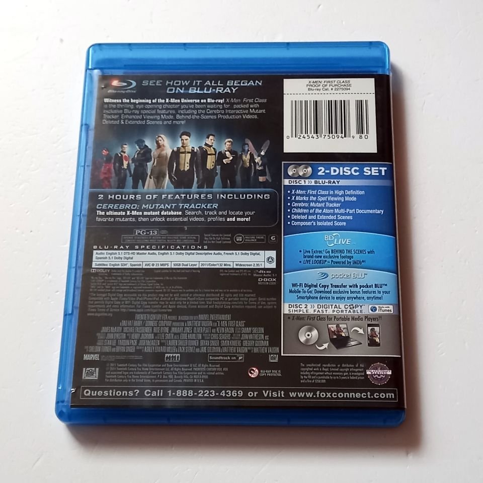 X-MEN FIRST CLASS - JAMES MCAVOY, MICHAEL FASSBENDER, ROSE BYRNE - YÖN.: MATTHEW VAUGHN - BLU-RAY + DIGITAL COPY REGION A 2.EL TR ALTYAZI YOKTUR