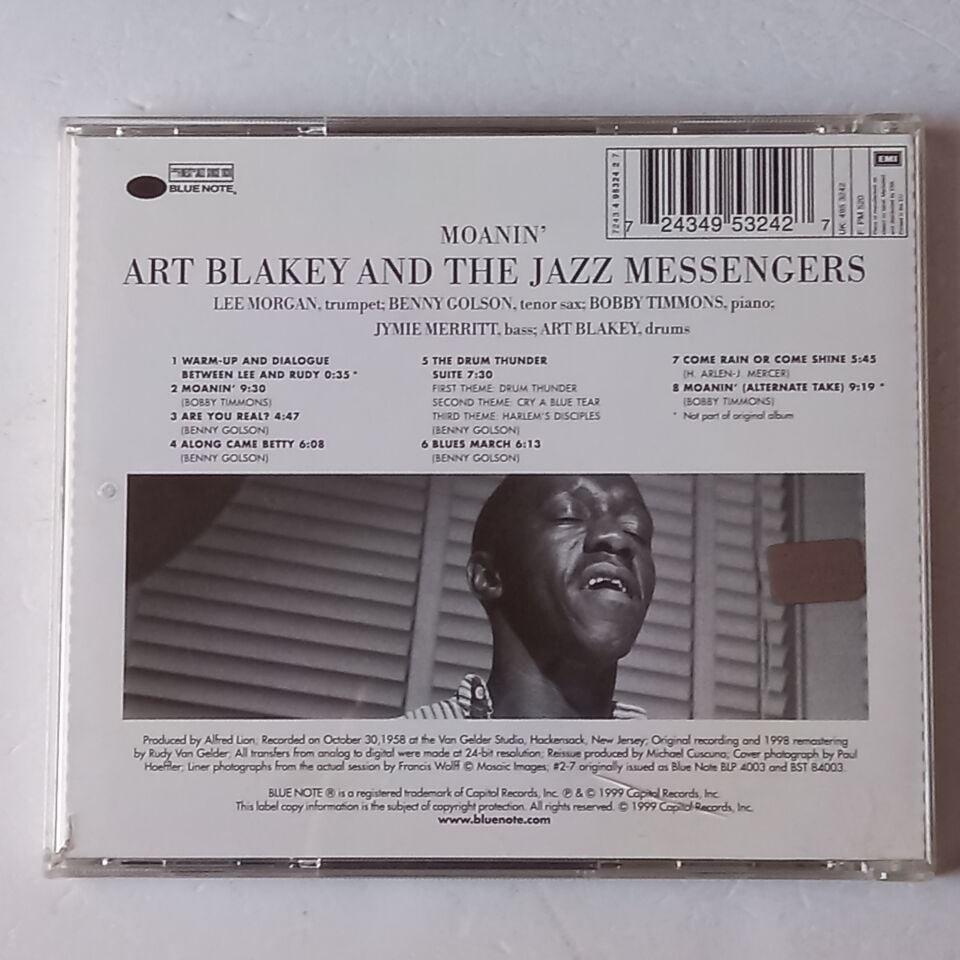 ART BLAKEY AND THE JAZZ MESSENGERS – MOANIN' (1959) - CD 1999 REMASTERED REISSUE 2.EL