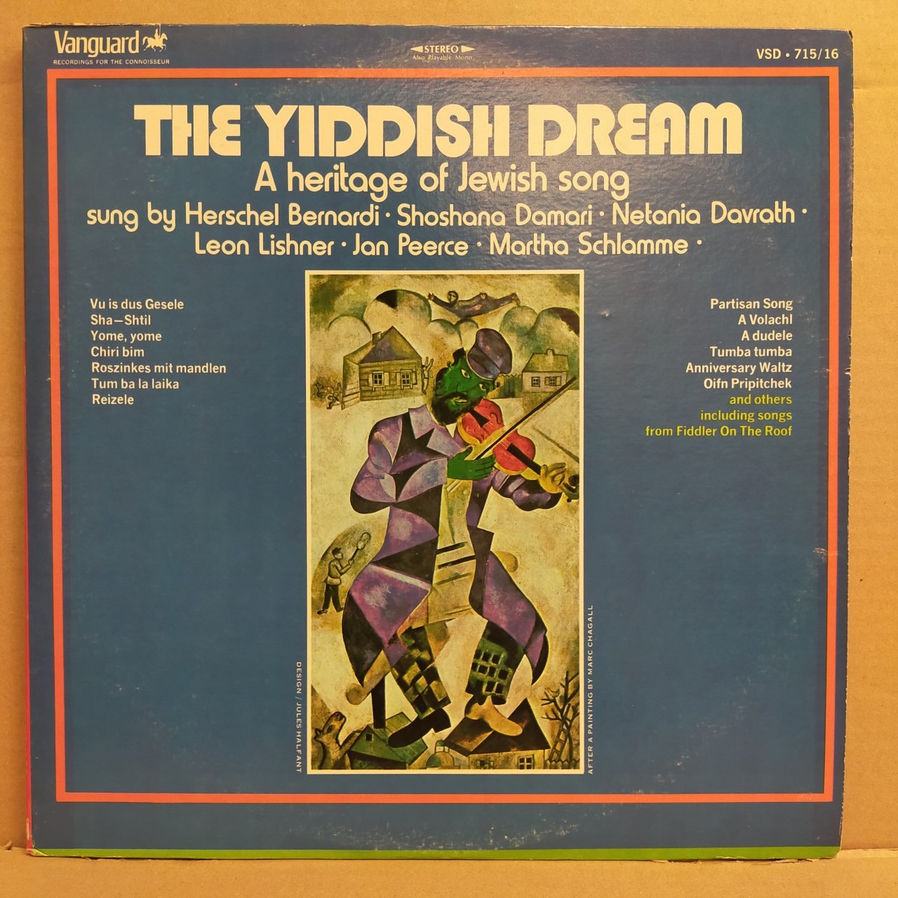 VARIOUS – A YIDDISH DREAM (1986) LP 2.EL PLAK
