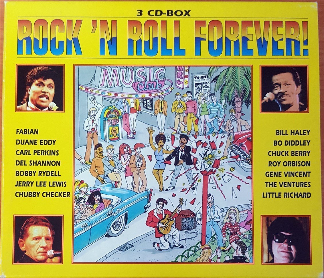 ROCK 'N ROLL FOREVER! / FABIAN DUANE EDDY BO DIDDLEY GENE VINCENT THE VENTURES (1994) 3CD 2.EL