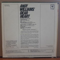 ANDY WILLIAMS - DEAR HEART - LP 2.EL PLAK