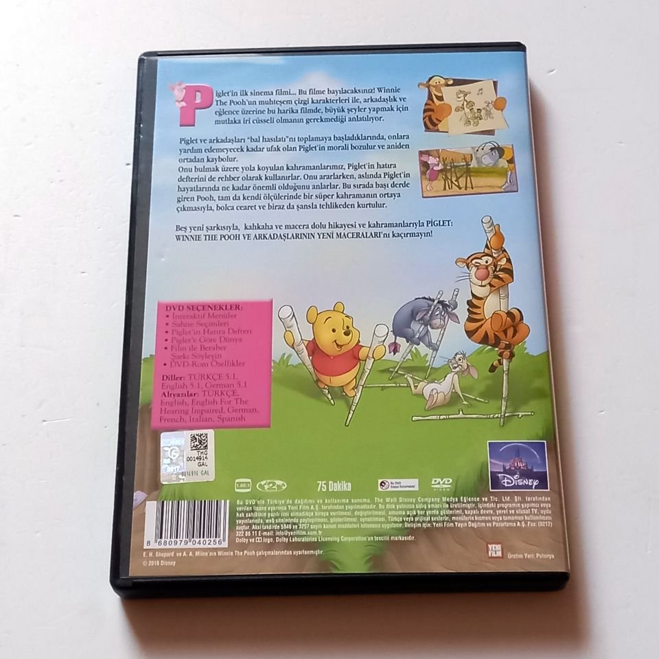 PİGLET - PIGLET\'S BIG MOVIE - DİSNEY ANİMASYON - DVD 2.EL